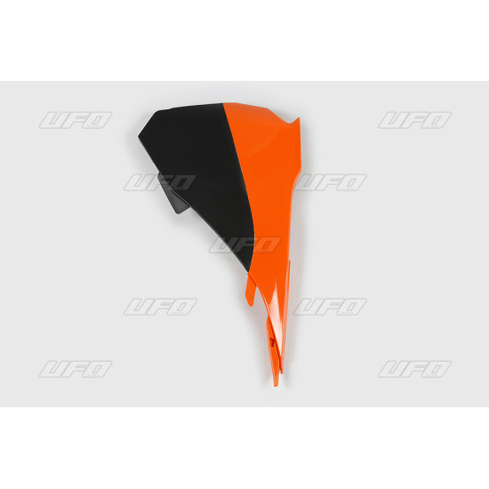 UFO air filter cover / plastic KTM SX 85 '13-17 (1 pc, LEWY) color OEM (black/orange)