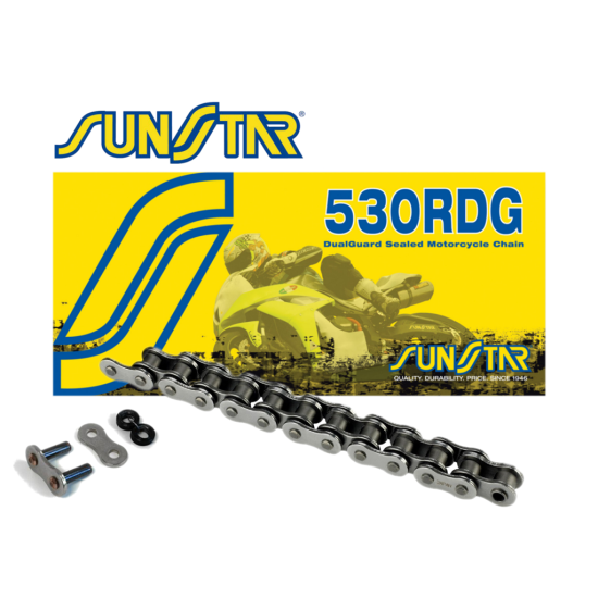 SUNSTAR chain 530RDG-118N (50VX) up to 1000cc (DG-RING) color natural
