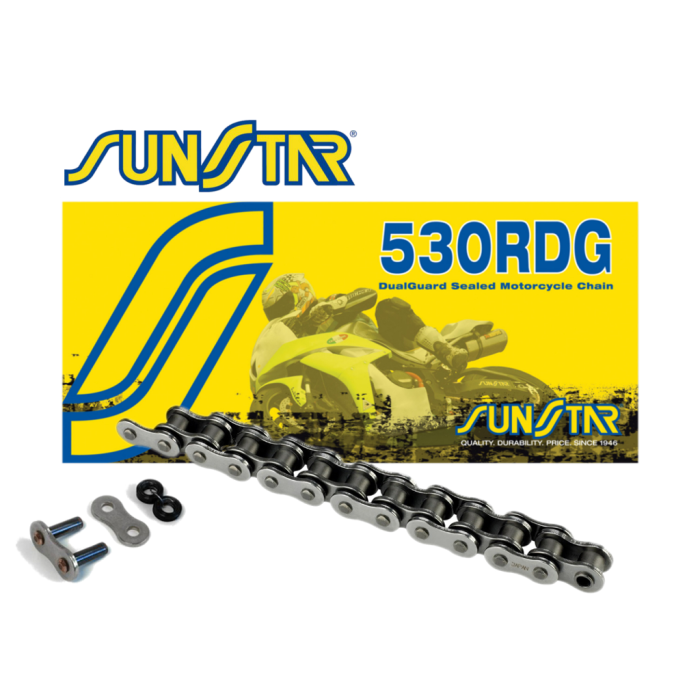 SUNSTAR chain 530RDG-118N (50VX) up to 1000cc (DG-RING) color natural