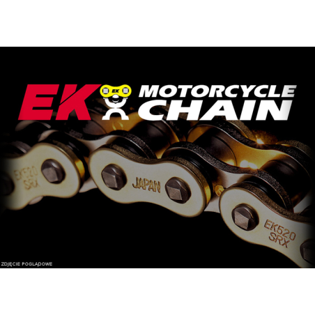 EK grandinė EK520DEX 120 jungčių QX-RING ENDURO ULTRALIGHT spalva natūrali (iki 500cc) (37,8 KN)