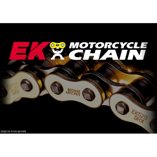 EK chain EK520DEX 114 links QX-RING ENDURO ULTRALIGHT natural color (up to 500cc) (37.8 KN)