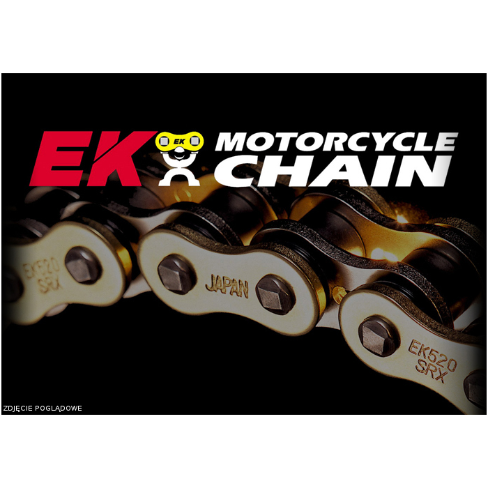 EK chain EK520DEX 114 links QX-RING ENDURO ULTRALIGHT natural color (up to 500cc) (37.8 KN)