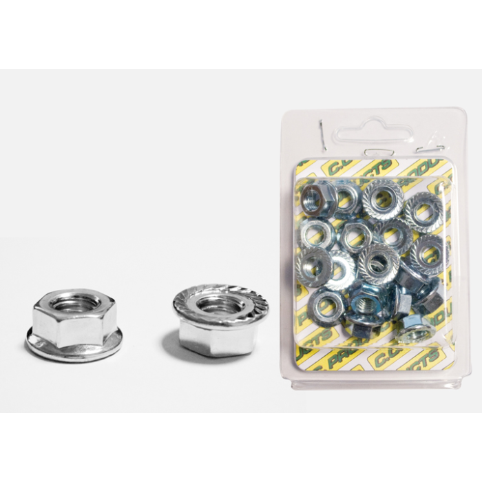 CC nuts with skirt M8 (20 pcs.) (1083-7) (CC PRODUCTS)