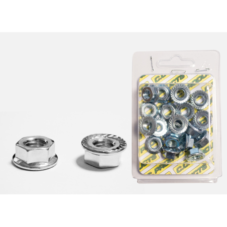 CC nuts with skirt M8 (20 pcs.) (1083-7) (CC PRODUCTS)