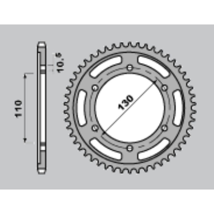 CHT rear sprocket 241 43 THF YAMAHA R1 '98-'03