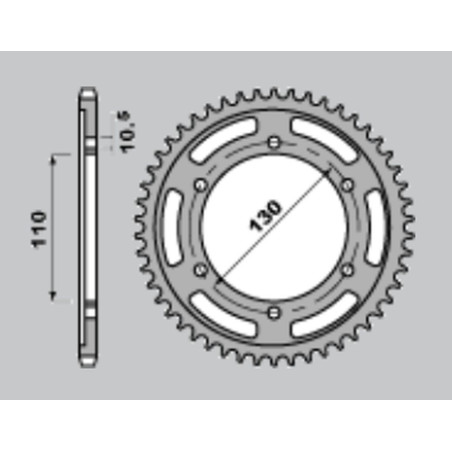 CHT rear sprocket 241 43 THF YAMAHA R1 '98-'03