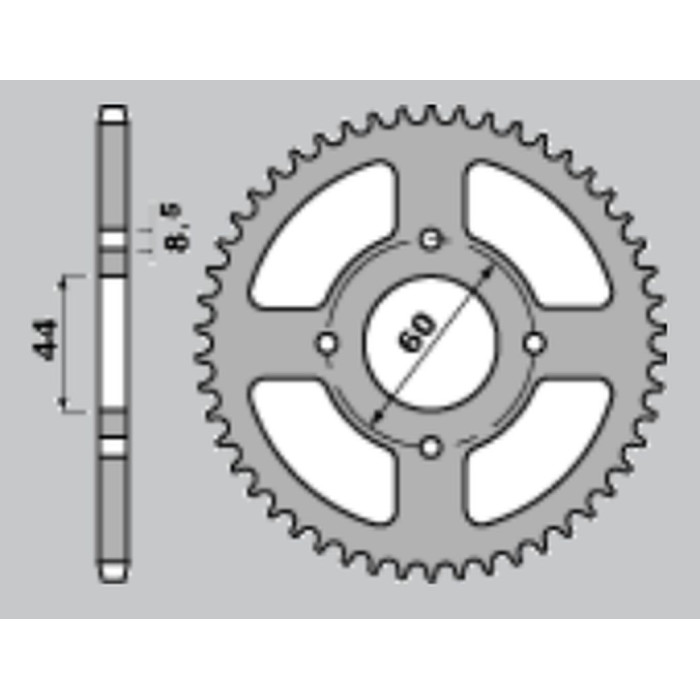 PBR rear sprocket 832 38 C45 (pitch 420)