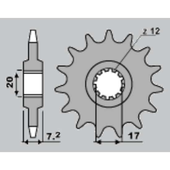 SIFAM rear sprocket 4461 48 YAMAHA DT 50R 97-03, MBK 50 X LIMIT (pitch 420) (JTR1832.48)