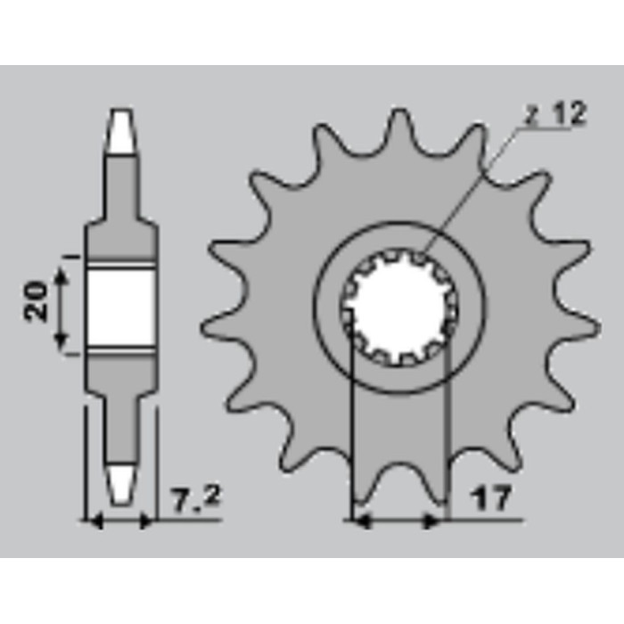 SIFAM rear sprocket 4461 48 YAMAHA DT 50R 97-03, MBK 50 X LIMIT (pitch 420) (JTR1832.48)