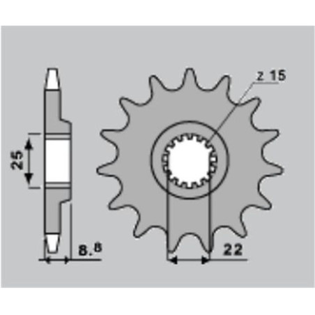 JR galinė žvaigždė 702 51 GAS-GAS/HUSQVARNA