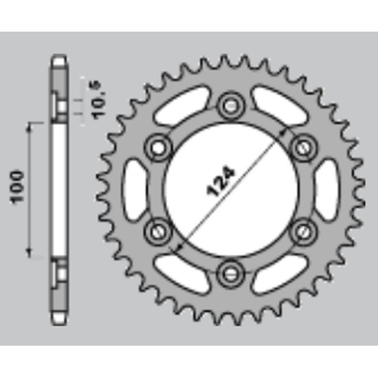 CHT rear sprocket 1027 39 (A4150735390) DUCATI MONSTER