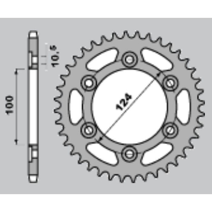 CHT rear sprocket 1027 39 (A4150735390) DUCATI MONSTER