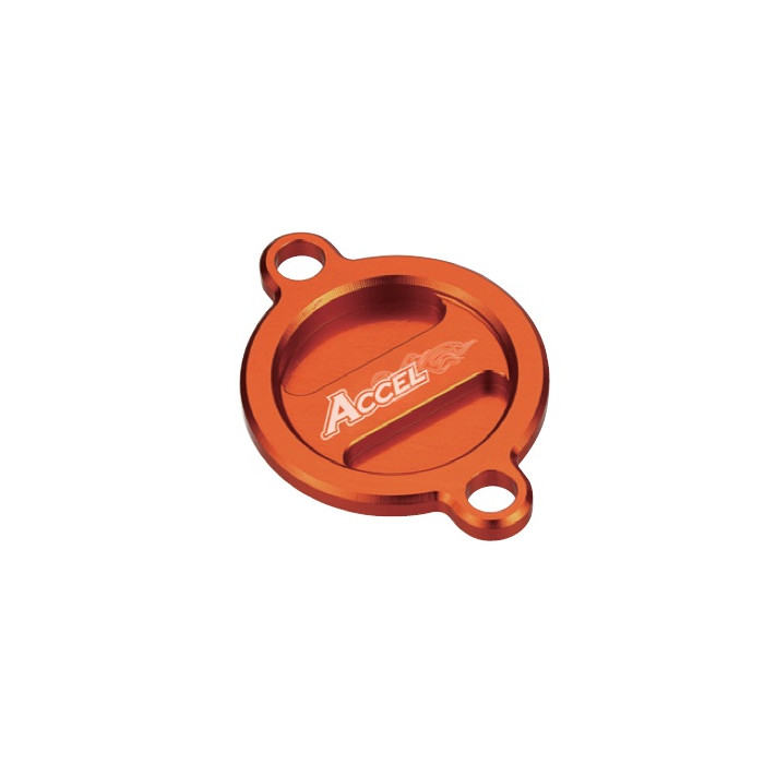 ACCEL tepalo filtro dangtelis KTM EXC 400/450/530 '08-'11, SXF 450/505 '07-'12, SXF 350 '11-'19 spalva oranžinis