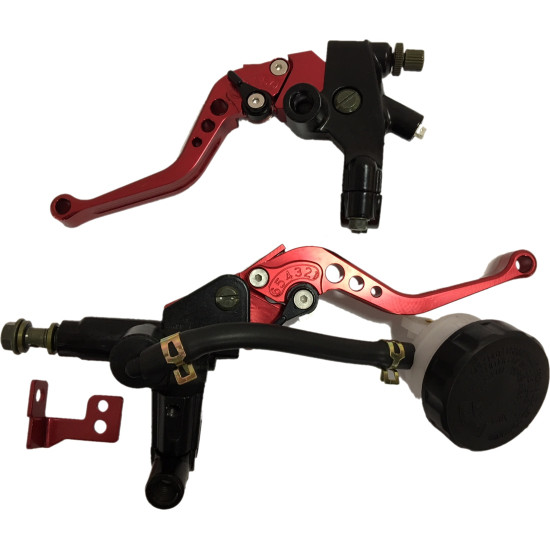 Red universal brake and clutch lever set
