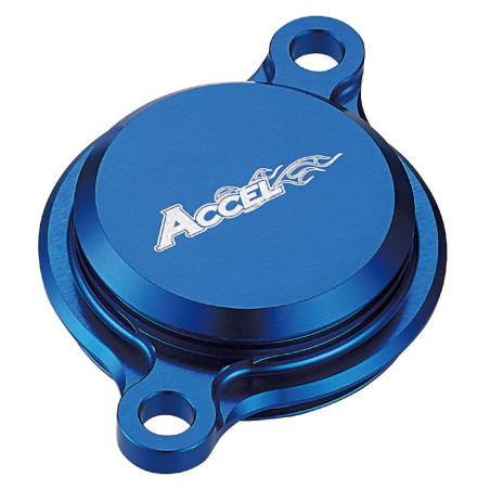 ACCEL oil filter cover YZF 250 '14-'17, YZF 450 '10-'16, WR 250F '15-'17, WR 450F '16, color blue