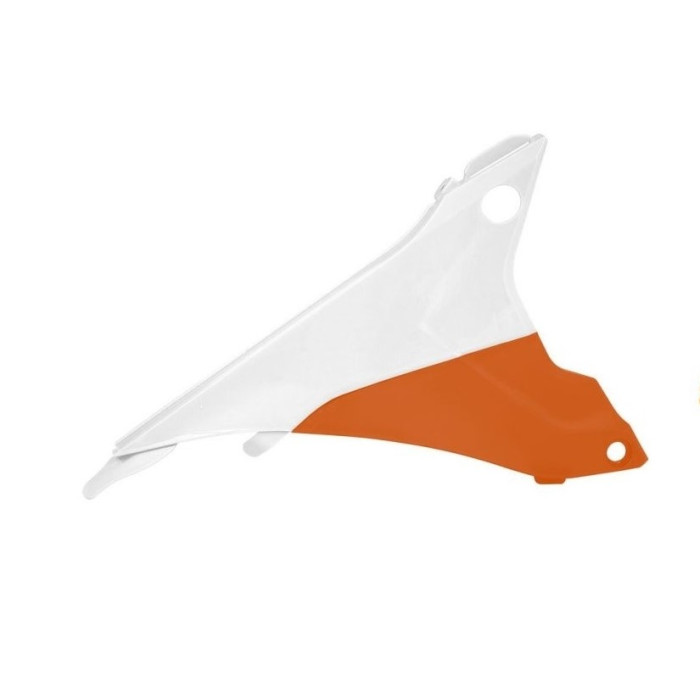 RACETECH išpardavimas OSŁONA oro filtro PRAWA KTM EXC/EXCF 125-500 '14-16 spalva OEM 2015 oranžinis/baltas (KT04054999WRT)