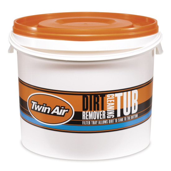 TWIN AIR bucket with lid and strainer for washing and cleaning sponge air filter capacity 10L