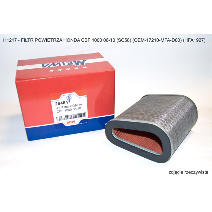 MIW (MEIWA) oro filtras HONDA CBF 1000 06-10 (SC58) (OEM-17210-MFA-D00) (HFA1927) (50)