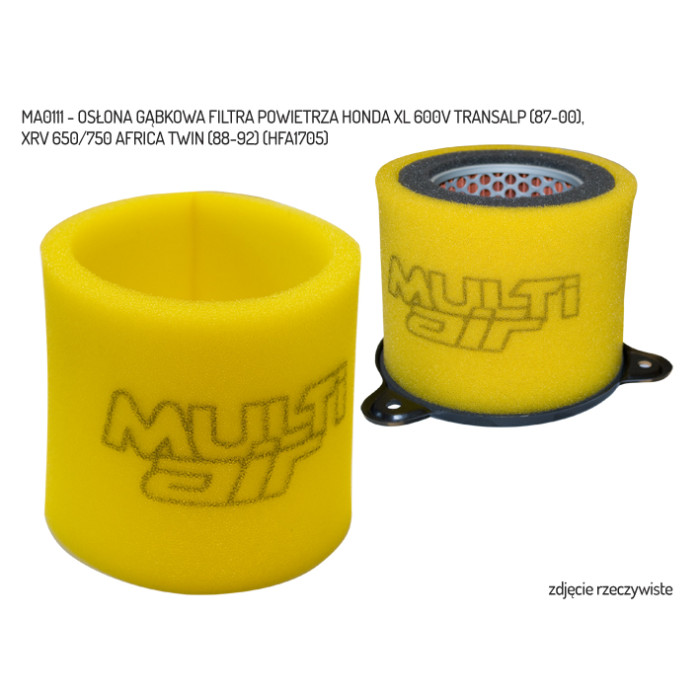 MULTI AIR ADDITIONAL SPONGE COVER oro filtro HONDA XL 600V TRANSALP (87-00), XRV 650/750 AFRICA TWIN (88-92) (HFA1705)
