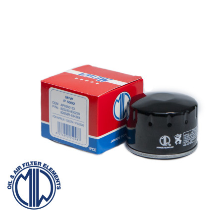 MIW (MEIWA) tepalo filtras APRILIA 400/500 PEUGEOT, PIAGGIO, GILERA, MALAGUTI (HF184) (50)
