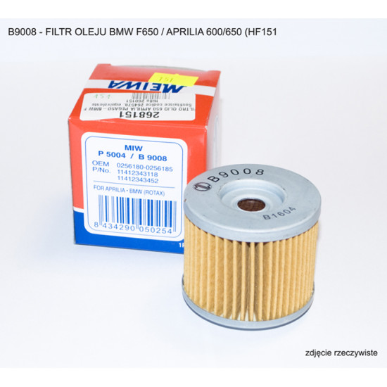 MIW (MEIWA) oil filter BMW F650 / APRILIA 600/650 (HF151)