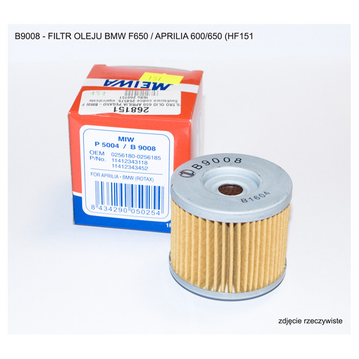 MIW (MEIWA) oil filter BMW F650 / APRILIA 600/650 (HF151)